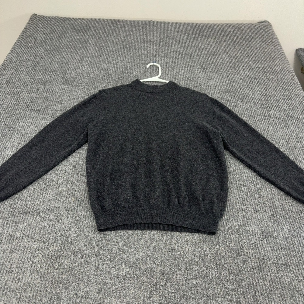 Pronto Uomo Sweater Mens M Gray Merino Wool Mock Neck Dark Academia Minimalist